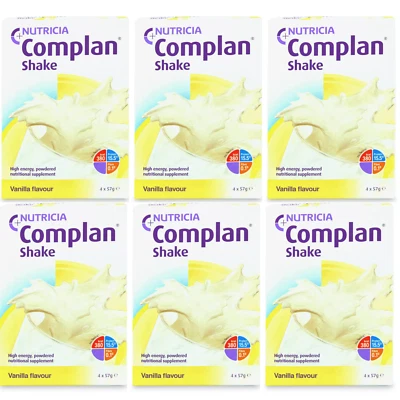 Complan Shake Vanilla Flavour 4 x 57g - Pack of 6
