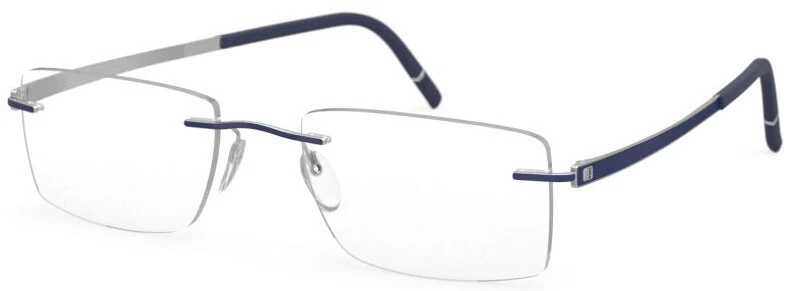 Silhouette Eyeglasses 5529 4510 MOMENTUM 52/19/140 Silver Blue 5529/FG 4510