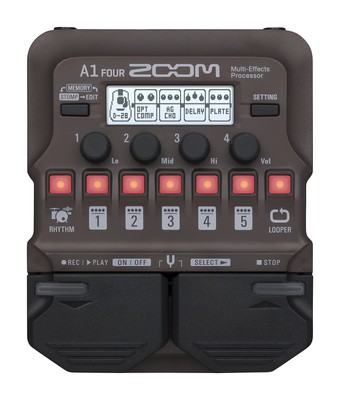 Zoom A1 FOUR Acoustic Instrument Multi-Effects Processor Pedal, Acoustic Mode...
