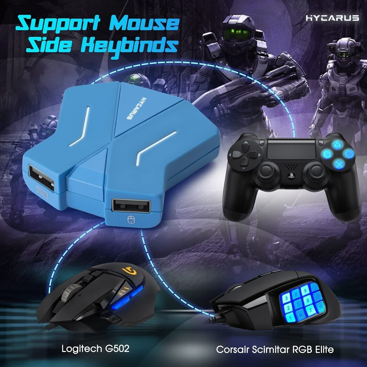 Nintendo Switch ximapex Xim Apex Keyboard and Mouse Adapter for Xbox One, PS4