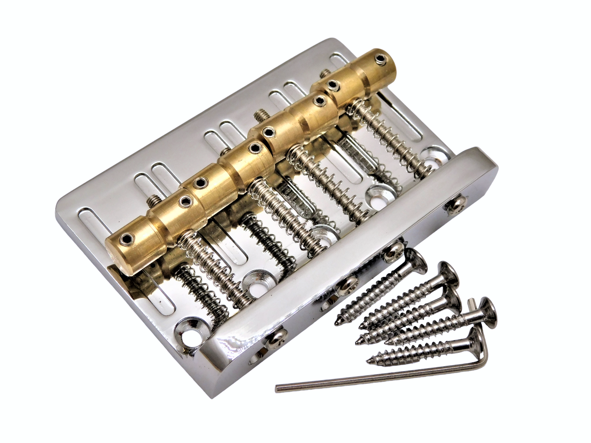 美品Fender hi mass bridge brass ベースブリッジ 純正 Chrome High Mass Bass Bridge for Fender Bass with Brass Saddles | eBay