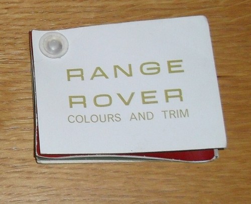 Range Rover Guida Colori E Assetto 1970