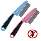Pet Touch Branded Fine Flea Dog Cat Comb Metal Teeth Healthy Fur Non Slip Handle