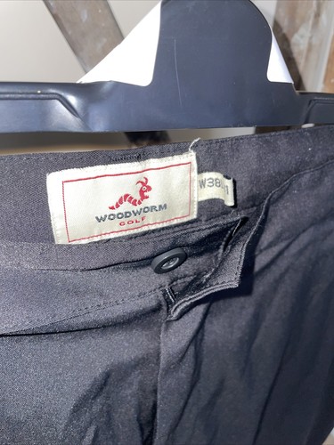 Pantaloni da golf Woodworm neri taglia W38 L31 - Foto 3 di 9