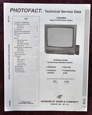 Sams Photofact 3110 Service Manual for Toshiba CF1927B, CA20272