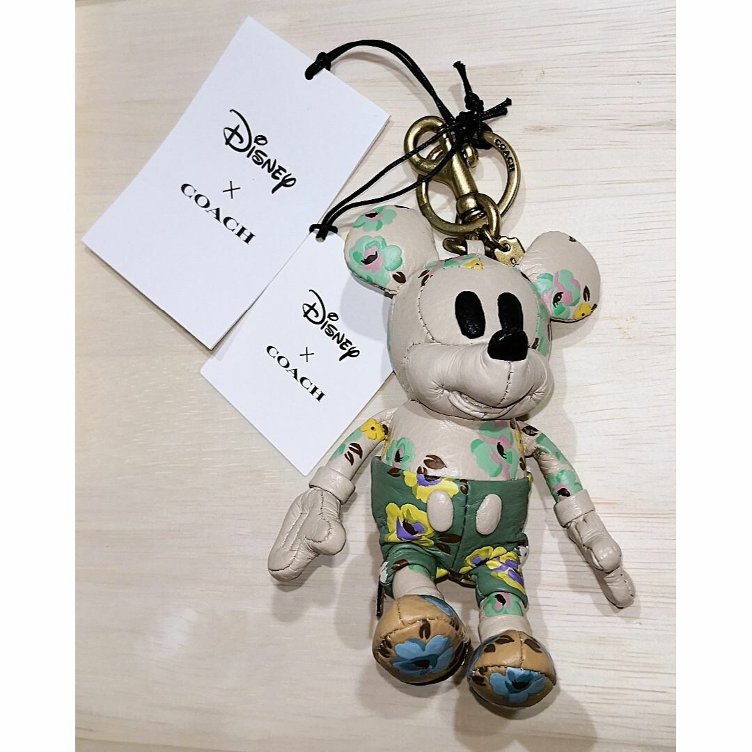 Disney 100 x COACH Mickey Mouse Floral Bag Charm Limited