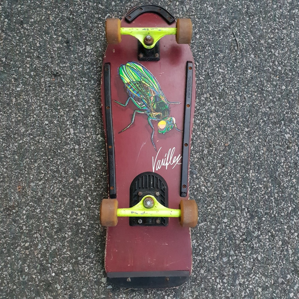 Vintage 1980s Variflex Fly Skateboard Street Wheels Deck