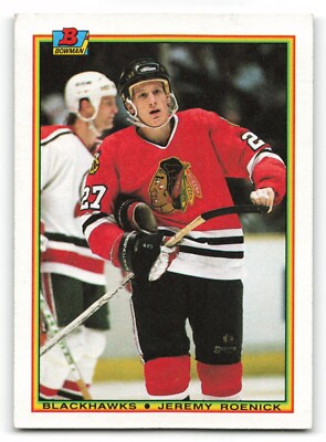 1990-91 Bowman #1 JEREMY ROENICK Chicago Blackhawks   NICE CARD !!!