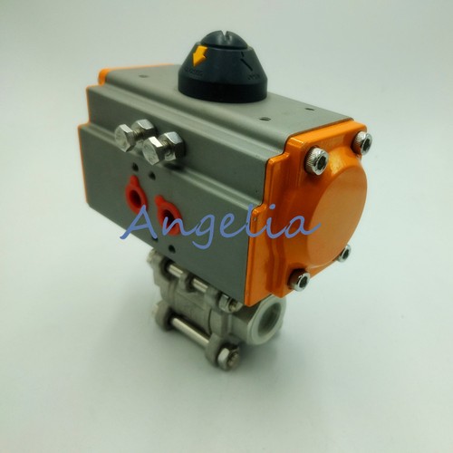 G3/4" DN20 Stainless Steel 304 Three-piece type Pneumatic Ball Valve PTFE Seal - Picture 2 of 6