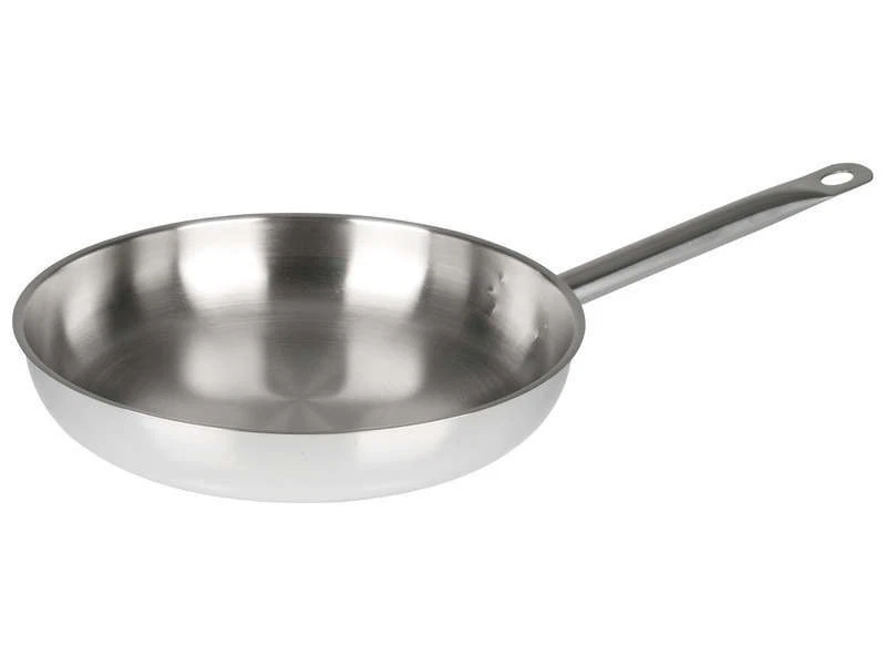 Poêle INOX PROFESSIONELLE Ø AU CHOIX 20 24 28 32 CM   Tous Feux + Induction   - Photo 2/2