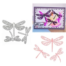 3pcs/Set Beautiful Dragonflies Frame Metal Die Cuts,Dragonfly Cutting Dies Cu...
