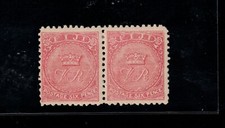 Fiji #43e (SG #57a) Very Fine Mint Unique Rarity Pair Printed On Both Sides