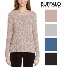 Buffalo David Bitton Womens Textured Mixed Yarn Sweater, Colors - Sizes, NWT