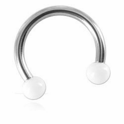 Boucle D'oreille (piercing) En Acier Chirurgical Forme Fer à Cheval - Avec Boules De Finition
