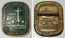 Abzeichen Einweihung des Franzosenfriedhofes St. Leonhard i. Passeier 1959