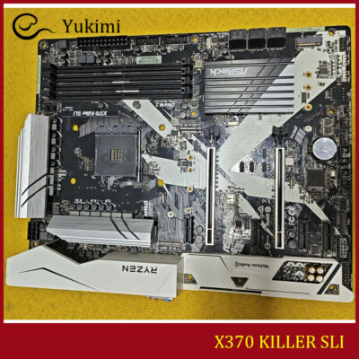 FOR ASROCK X370 KILLER SLI DDR4 *4 AMD AM4 HDMI 64GB ATX Motherboard Test OK