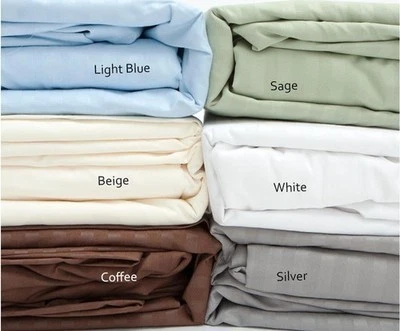 FINE LINENS Fine 400 Thread Count 100% Cotton Sateen Bed Sheet Dobby Stripe
