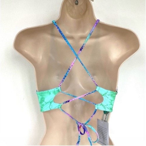 Bikini Luli Fama Esmeralda stampa reversibile solo top designer XS NUOVO CON ETICHETTE - Foto 7 di 12