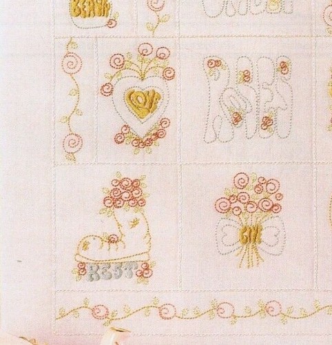 Embroidery Pattern Jennifer Reynolds Shabby Roses Love Hope Dream 23 cm x 35 cm - Picture 7 of 9