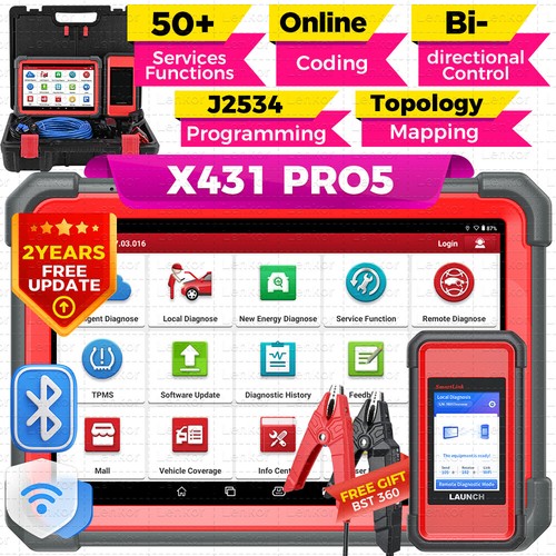 2024 LAUNCH X431 PRO 5 PAD V+ Car Diagnostic Scanner Tool Programming Key Coding - Picture 11 of 13