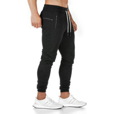 Mens Joggers Cuffed Sweatpants Gym Slim Fit Jogging Tracksuit Bottoms Trousers