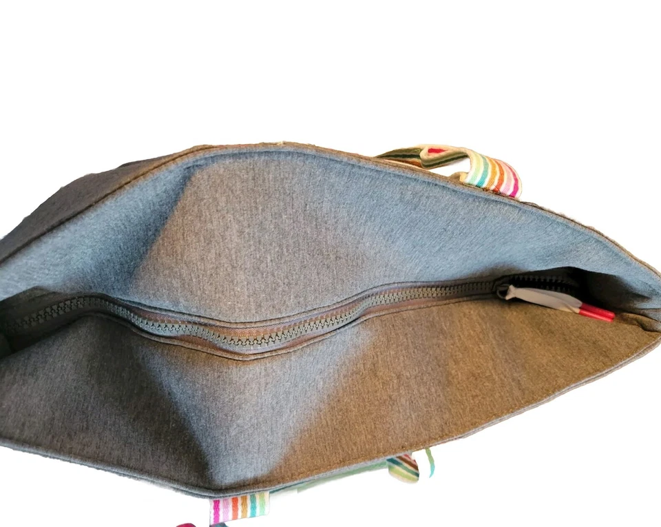 Wildfox 女式球衣托特包 Sac 全新带标签,深灰色 100% 聚酯纤维 — 第 4/4 张图片