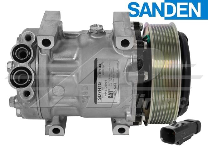 ネコ　733342 372-9493, 346-7454 OEM Sanden Compressor Fits CAT Excavators - 1
