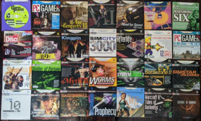 PC Gamer Demo Disc Lot of 26 CD-ROMs, CD-ROM Today, Mp3com, Computer ...