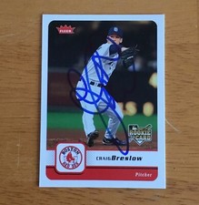 Craig Breslow Boston Red Sox Signed Autograph 2006 Fleer Rookie Baseball Card