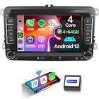 Android 13 Autoradio GPS Navi FM 4+64GB für VW GOLF 5 6 Plus Passat Touran Polo