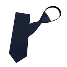 Pre-tied Adjustable Zipper Neck Ties for Men 3.15' 'Mens Navy Tie-1 Pack