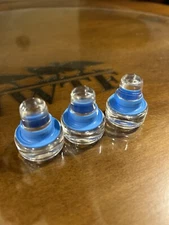 Pack Of 3 Wine Bottle Glass Stoppers. Fits In The Fridge!!  Replaces Cork