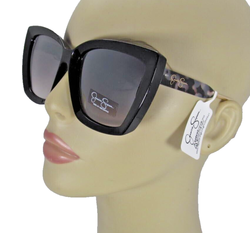 Jessica Simpson Black Cat Eye Sunglasses with Purple Gradient Lenses J6270-OX-image