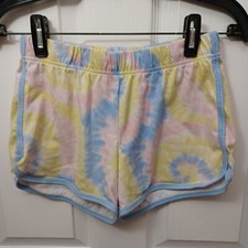 GIRL'S WONDER NATION MULTICOLORED TIE DYE LOUNGE SHORTS SIZE XL 14-16 