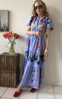 chinese dress ladies Anthropologie Love The Label Floral Printed Maxi Dress – White Chocolate  Couture main image 1