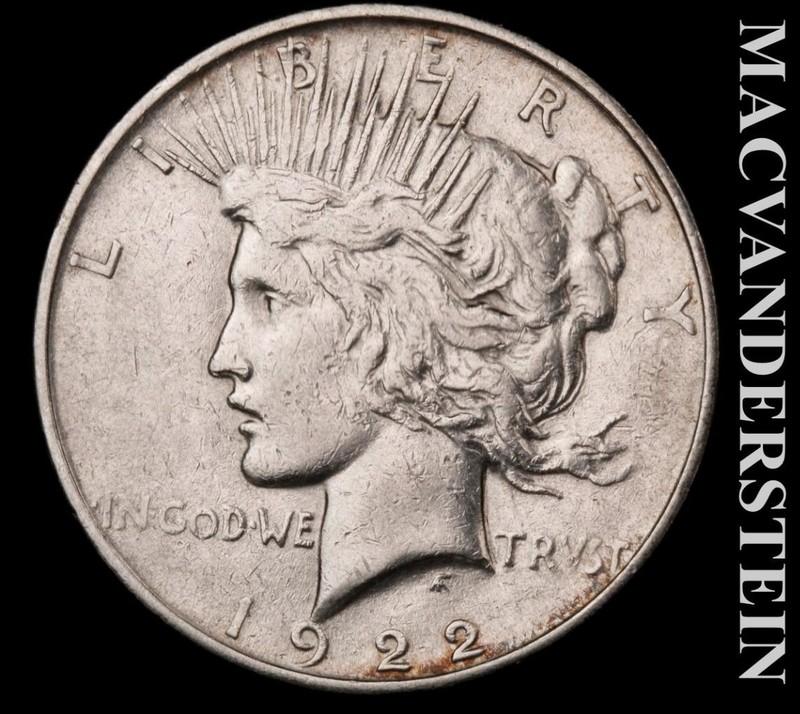 1922-D Silver Peace Dollar - Scarce  Better Date  No Reserve  #L3977