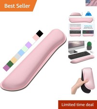 Memory Foam Ergonomic Wrist Rest for Mouse  Keyboard - Chic Pink Design, 17x3.6