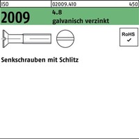 200Er Pack(Stk) 002009041009030006 Senkschraube Iso 2009 M.Schlitz M 3 X 6 4.8