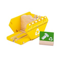 Bigjigs Rail Recycling Skip, Wooden Train Set Accessories, Kids Train Set