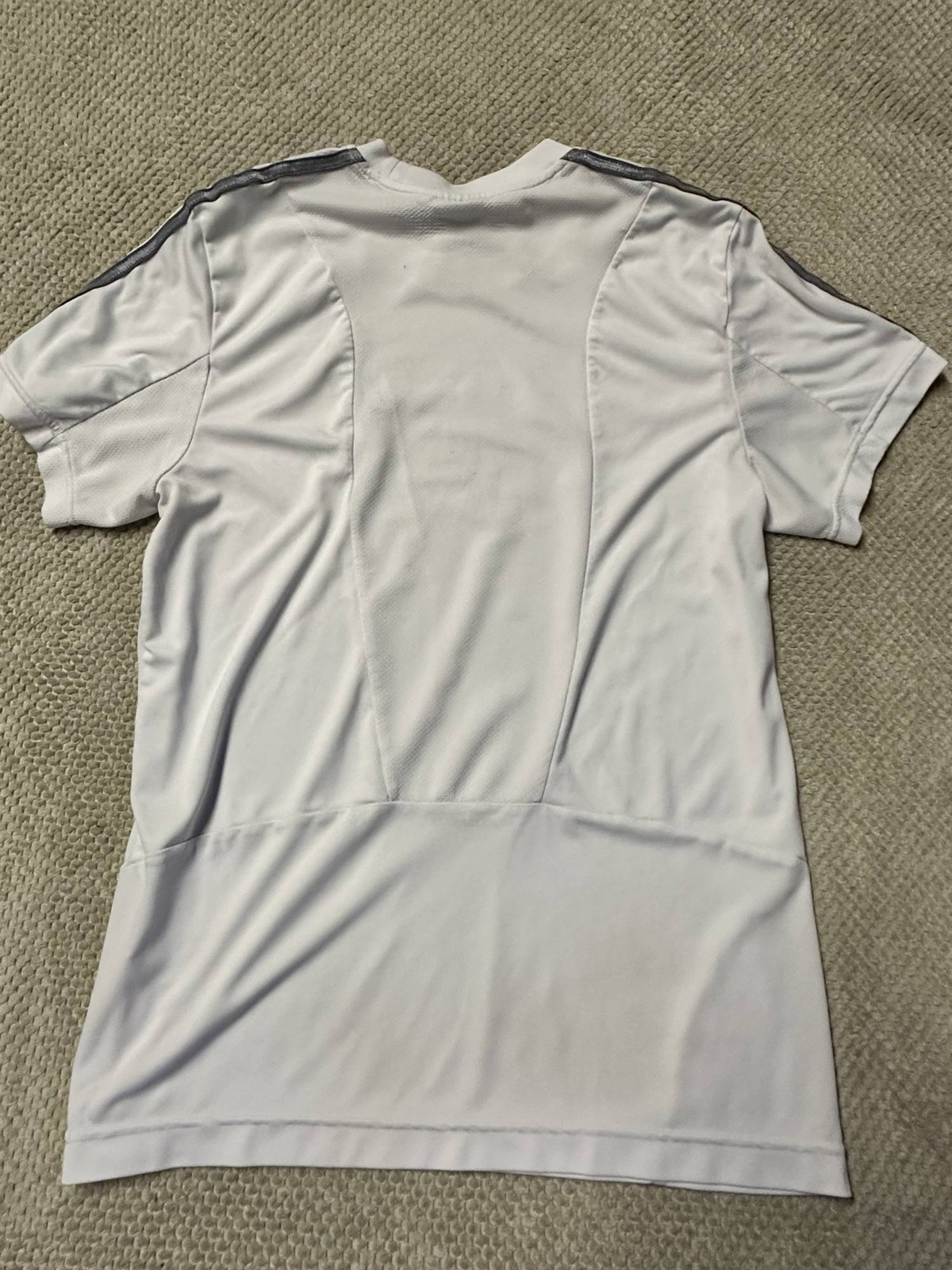 Adidas Men’s Short Sleeve Crew Neck Polo Shirt Medium White image 4