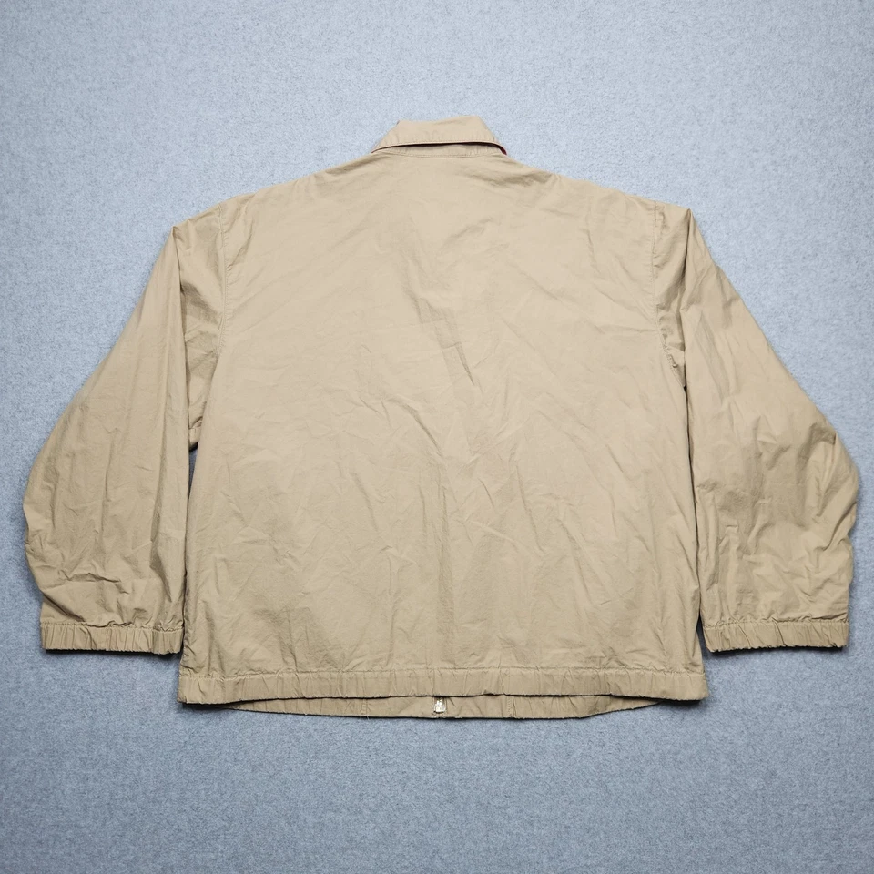 Chaqueta deportiva Polo Ralph Lauren para hombre grande tostada cremallera completa correa ligera para la barbilla Foto 2 de 4