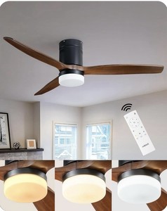 EDISHINE 52 Inch Ceiling Fan with Light, Modern Ceiling Fan with Light