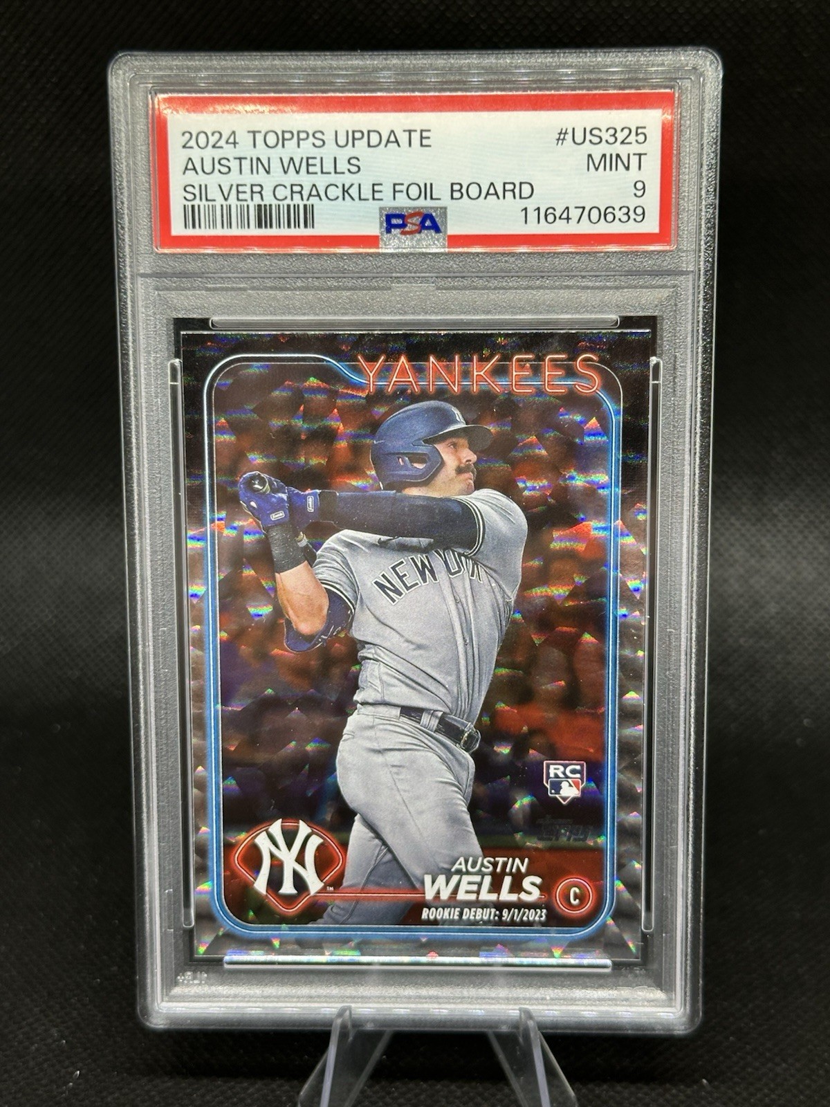 2024 Topps Update - Rookie Debut Austin Wells Silver Crackle Foilboard (RC)