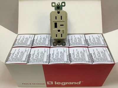 Legrand Radiant USB-A + USB-C Charger w/Tamper & Weather Resist, 15A 125V, 10pk
