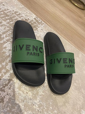 Givenchy Mens Green Sliders - UK 10 / EU 45 - New