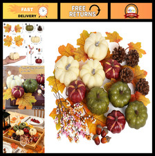 32 PCS Fall Pumpkin Decor Set for Autumn Thanksgiving Halloween Home Decoration