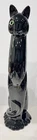 RARE Floor Size MCM Royal Haeger Ceramic Winking Cat R-142 Glass Eyes USA 21”