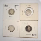 1911-1914 Barber Silver Dime 10c Ten Cents United States US Coin Collection