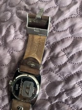 Vintage Mens DIESEL Watch Leather Strap - PART ONOY   WATCH NOT WORKING 