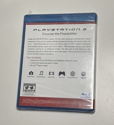 NEW Original Welcome to PlayStation Network PS3 Blu-Ray Demo Disc FACTORY SEALED